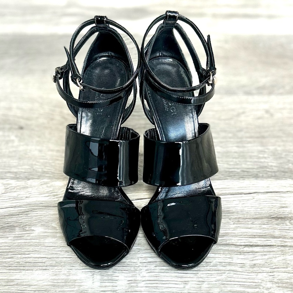 Gucci Patent Leather Sandal Size 7.5